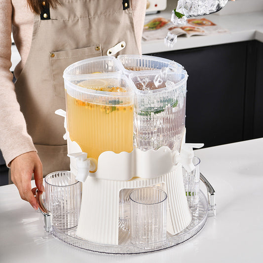 Rotatable Plastic Four-compartment Kettle